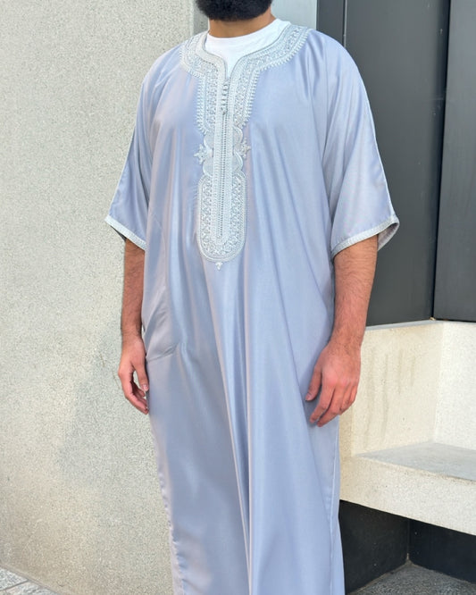 Grey Premium Moroccan Thobe (Gandoura)