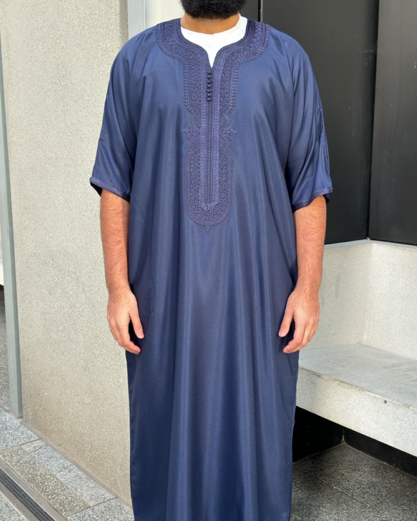 Dark Blue Premium Moroccan Thobe (Gandoura)